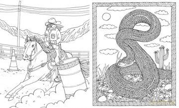 Saddle Up!: Color Your Way Through the Wild West - Anna Tromop [KSIĄŻKA]