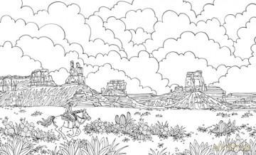 Saddle Up!: Color Your Way Through the Wild West - Anna Tromop [KSIĄŻKA]