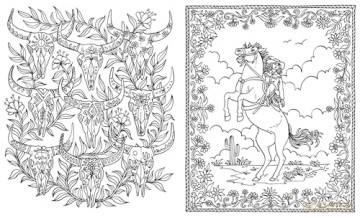 Saddle Up!: Color Your Way Through the Wild West - Anna Tromop [KSIĄŻKA]