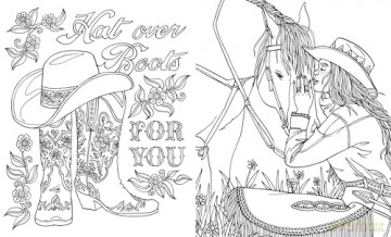 Saddle Up!: Color Your Way Through the Wild West - Anna Tromop [KSIĄŻKA]
