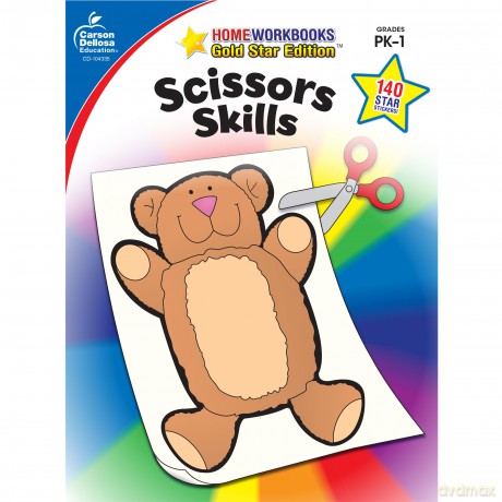 Scissors Skills, Grades Pk - 1: Gold Star Edition (Home Workbooks: Gold Star Edition) [KSIĄŻKA]
