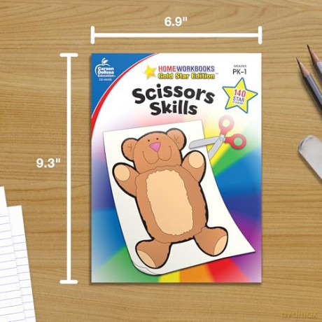 Scissors Skills, Grades Pk - 1: Gold Star Edition (Home Workbooks: Gold Star Edition) [KSIĄŻKA]
