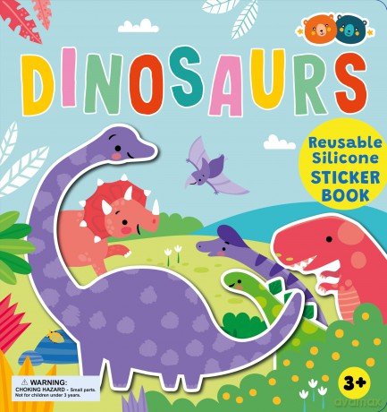 Silicone Sticker Book - Dinosaurs - Buddy and Barney [KSIĄŻKA]