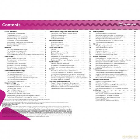 SnapRevise A-Level Psychology Summary Notes - SnapRevise [KSIĄŻKA]