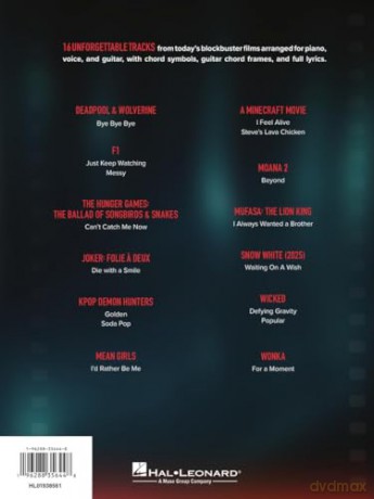 Songs from Kpop Demon Hunters, Minecraft, Wicked. Piano, Vocal And Guitar.: And More Top Movies [KSIĄŻKA]