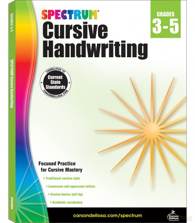 Spectrum Cursive Handwriting, Grades 3 - 5: Volume 108 - Spectrum [KSIĄŻKA]