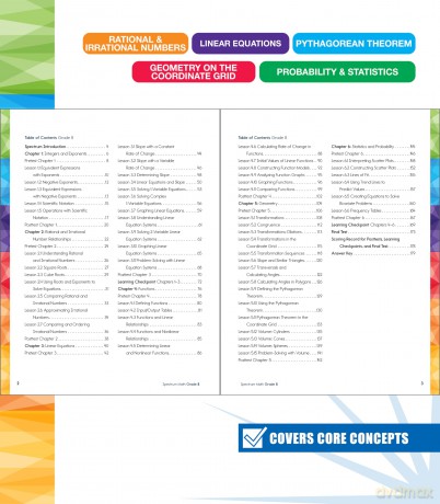 Spectrum Math Workbook, Grade 8 - Spectrum [KSIĄŻKA]