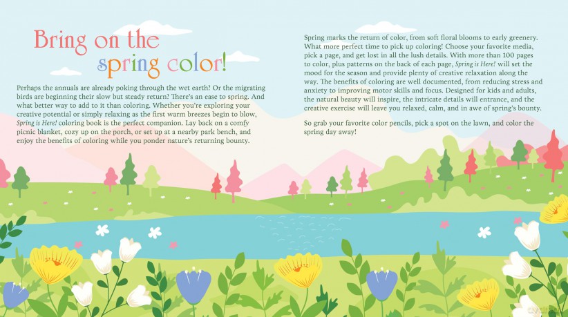 Spring is Here! A Coloring Book: Color the Season of Beautiful Blooms and Beginnings - Over 100 Pages to Color (Chartwell Coloring Books) - Editors of Chartwell Books [KSIĄŻKA]