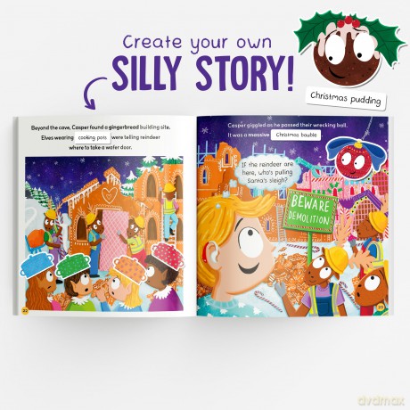 Stickery Stories: Casper and the Christmas Chaos - A Funny, Festive Sticker Activity Storybook for 4-8 Year Olds! - Elizabeth Davies [KSIĄŻKA]