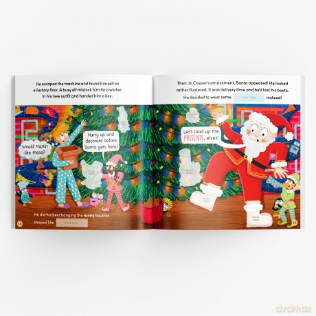Stickery Stories: Casper and the Christmas Chaos - A Funny, Festive Sticker Activity Storybook for 4-8 Year Olds! - Elizabeth Davies [KSIĄŻKA]