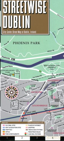 Streetwise Dublin Map - Laminated City Center Street Map of Dublin, Ireland (Michelin Streetwise Maps) [KSIĄŻKA]