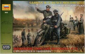 ZVEZDA German R12 Heawy Motorcycle [ZABAWKA]