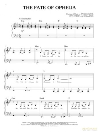 Taylor Swift - The Life Of A Showgirl - Easy Piano. - Taylor Swift [KSIĄŻKA]