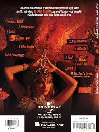Taylor Swift - The Life of a Showgirl. Piano, Vocal And Guitar. - Taylor Swift [KSIĄŻKA]