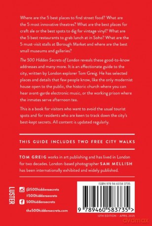 The 500 Hidden Secrets of London - Tom Greig [KSIĄŻKA]