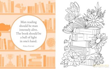 The Book Lover's Colouring Book: Over 45 Book-Themed Artworks - Max Marin [KSIĄŻKA]