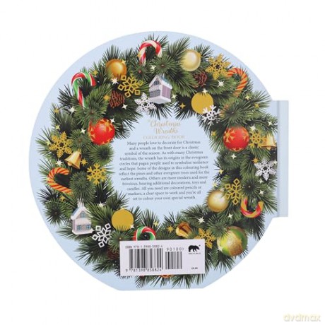 The Christmas Wreaths Colouring Book: 45 Festive Artworks (Full Circle Colouring) - Tansy Willow [KSIĄŻKA]