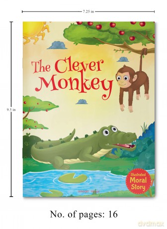 The Clever Monkey - Illustrated Moral Story for Children [KSIĄŻKA]