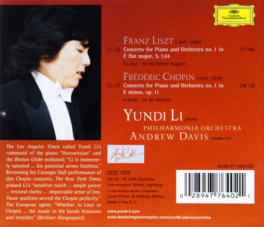 Yundi Li: Liszt/Chopin:Piano Concerto No.1 [CD]