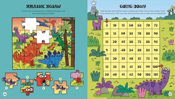 The Dinosaur Activity Book: Mazes, Dot to Dot, Drawing, Puzzles, and More! - Emily Stead [KSIĄŻKA]