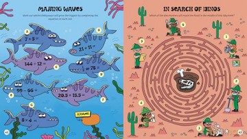 The Dinosaur Activity Book: Mazes, Dot to Dot, Drawing, Puzzles, and More! - Emily Stead [KSIĄŻKA]