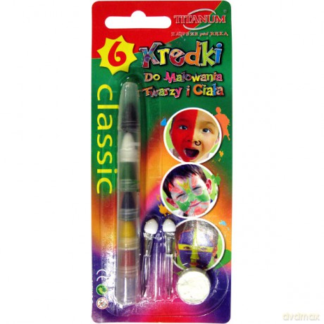 TITANUM Kredki Do Twarzy 6 Kolor Classic [ZABAWKA]