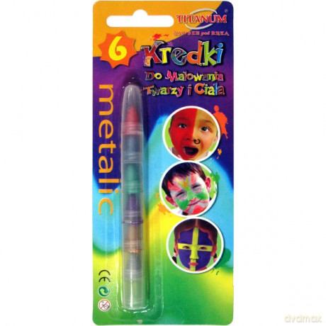 TITANUM Kredki Do Twarzy 6 Kolor Metalic [ZABAWKA]