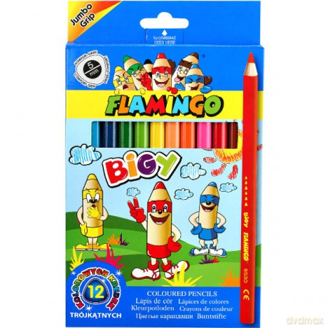 TITANUM Kredki Jumbo Trójkątne 12 Kolorów [ZABAWKA]