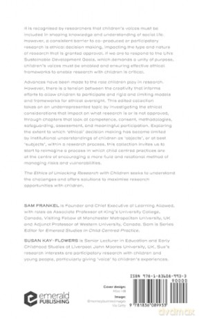 The Ethics of Unlocking Research with Children: Creativity, Agency and Change (Emerald Studies in Child Centred Practice) - Sam Frankel [KSIĄŻKA]