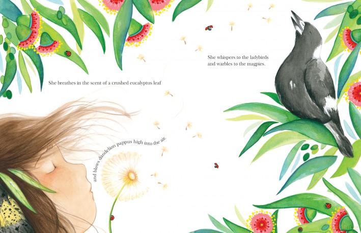 The Girl with the Feather in her Hair: a lyrical and reflective story about exploring the beauty of the natural world and noticing life's simple treasures - Eleanor Pearson [KSIĄŻKA]