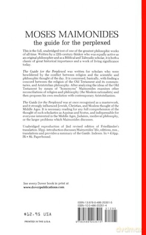 The Guide for the Perplexed - Moses Maimonides [KSIĄŻKA]