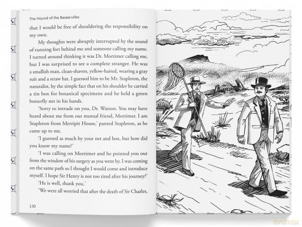 The Hound of the Baskervilles: Illustrated Abridged Children Classics English Novel With Review Questions (Illustrated Classics) - Arthur Conal Doyle [KSIĄŻKA]