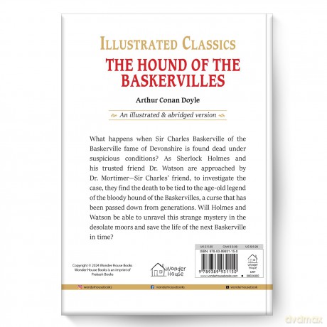 The Hound of the Baskervilles: Illustrated Abridged Children Classics English Novel With Review Questions (Illustrated Classics) - Arthur Conal Doyle [KSIĄŻKA]