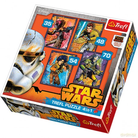 TREFL 4 w 1 Gwiezdne Wojny Rebelianci (Star Wars) [PUZZLE]