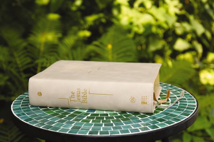 The Jesus Bible, ESV Edition, Leathersoft, Stone: Esv Edition, Stone - Zondervan [KSIĄŻKA]