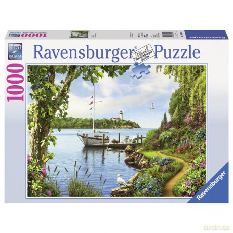 RAVENSBURGER 1000 el. Krajobraz z Łódką [PUZZLE]