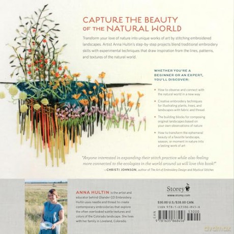 The Stitched Landscape: An Embroidery Field Guide to the Textures, Colors, and Lines of the Natural World - Anna Hultin [KSIĄŻKA]