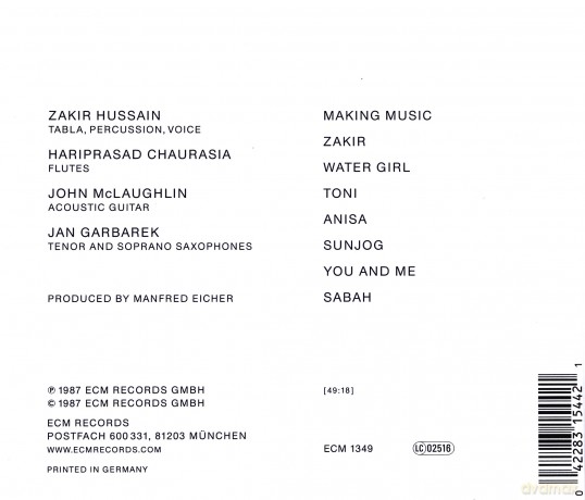 Zakir Hussain: Making Music [CD]
