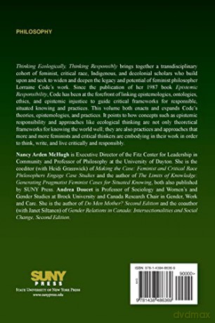 Thinking Ecologically, Thinking Responsibly: The Legacies of Lorraine Code - Nancy Arden McHugh [KSIĄŻKA]