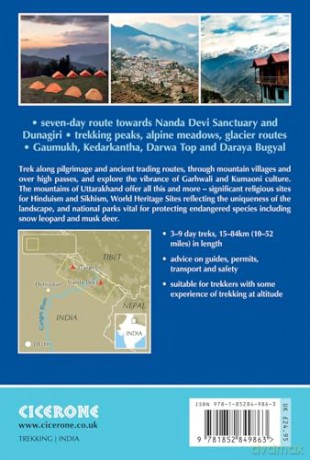 Trekking in the Indian Himalayas: 8 treks in Uttarakhand - Nanda Devi Sanctuary, Shivling and Gaumukh, the source of the Ganges (Cicerone Guides) - Brian Furze [KSIĄŻKA]