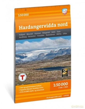 Turkart Hardangervidda nord 1:50 000 (Mountain map detailed scale) - Calazo Forlag [KSIĄŻKA]
