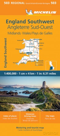 Wales - Michelin Regional Map 503: Map (Maps/Regional Michelin) - Michelin [KSIĄŻKA]