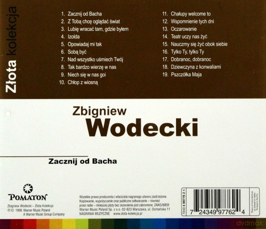 Zbigniew Wodecki: Złota Kolekcja (Zacznij od Bacha) [CD]