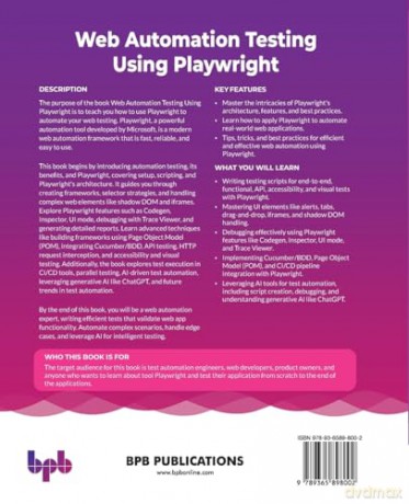 Web Automation Testing Using Playwright: End-to-end, API, accessibility, and visual testing using Playwright (English Edition) - Kailash Pathak [KSIĄŻKA]