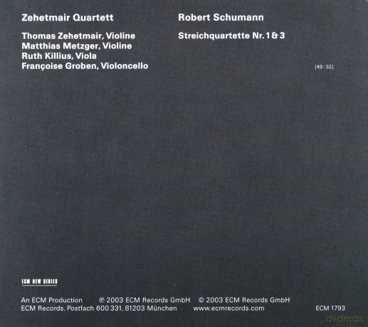 Zehetmai: Schumann Streichquartette [CD]
