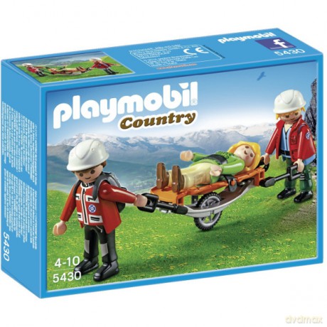 PLAYMOBIL Ratownik górski z noszami [KLOCKI]