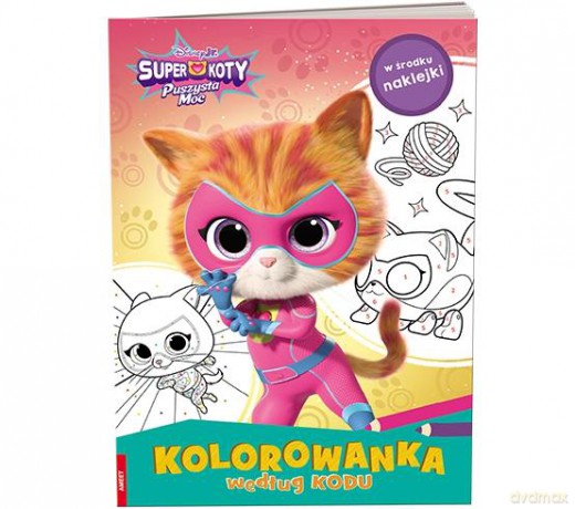 Disney SuperKoty Kolorowanka według kodu [KSIĄŻKA]