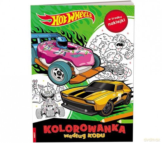 Mattel Hot Wheels Kolorowanka według kodu [KSIĄŻKA]