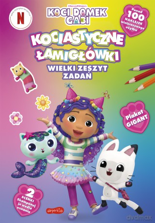Kociastyczne łamigłówki. Wielki zeszyt zadań. Koci Domek Gabi [KSIĄŻKA]