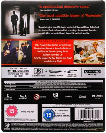 All the President's Men (Wszyscy ludzie prezydenta) (steelbook) [Blu-Ray 4K]+[Blu-Ray]